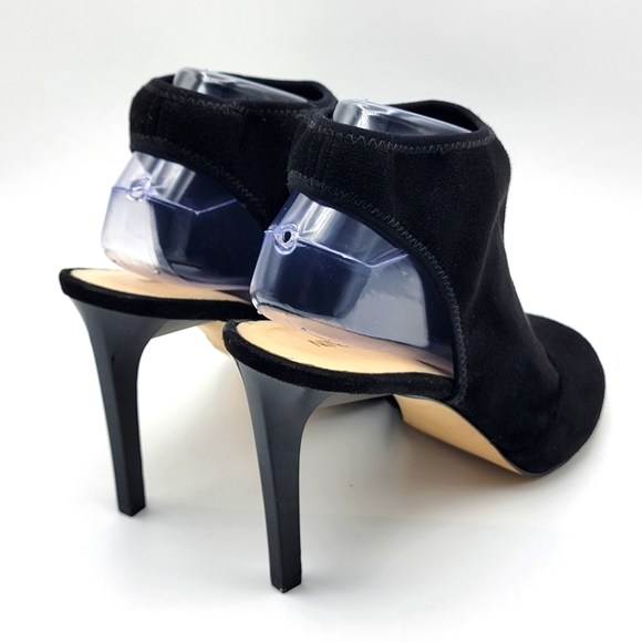 Nine West Black Levona Peep Toe Open Back Pumps Size 10.5 - Picture 4 of 7